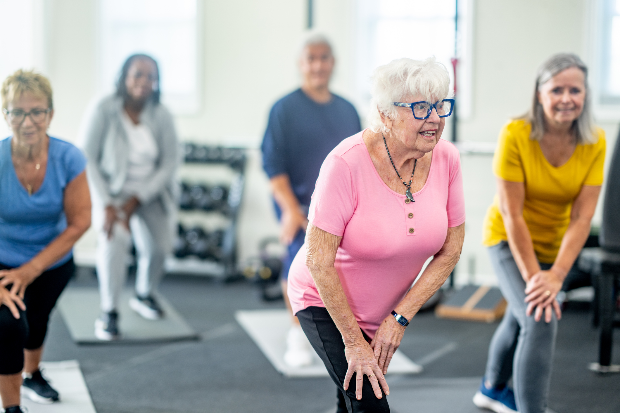 group of senior citizens working out with these health tips in mind